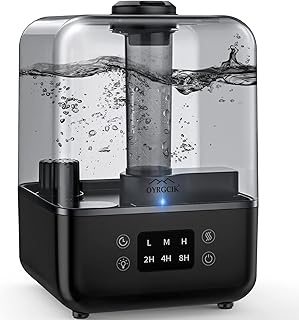 Humidifiers for Bedroom, Ultrasonic 5L Top Fill Humidifiers for Large Room Baby Home with 360° Rotation Nozzle, 3 Mist Lev...