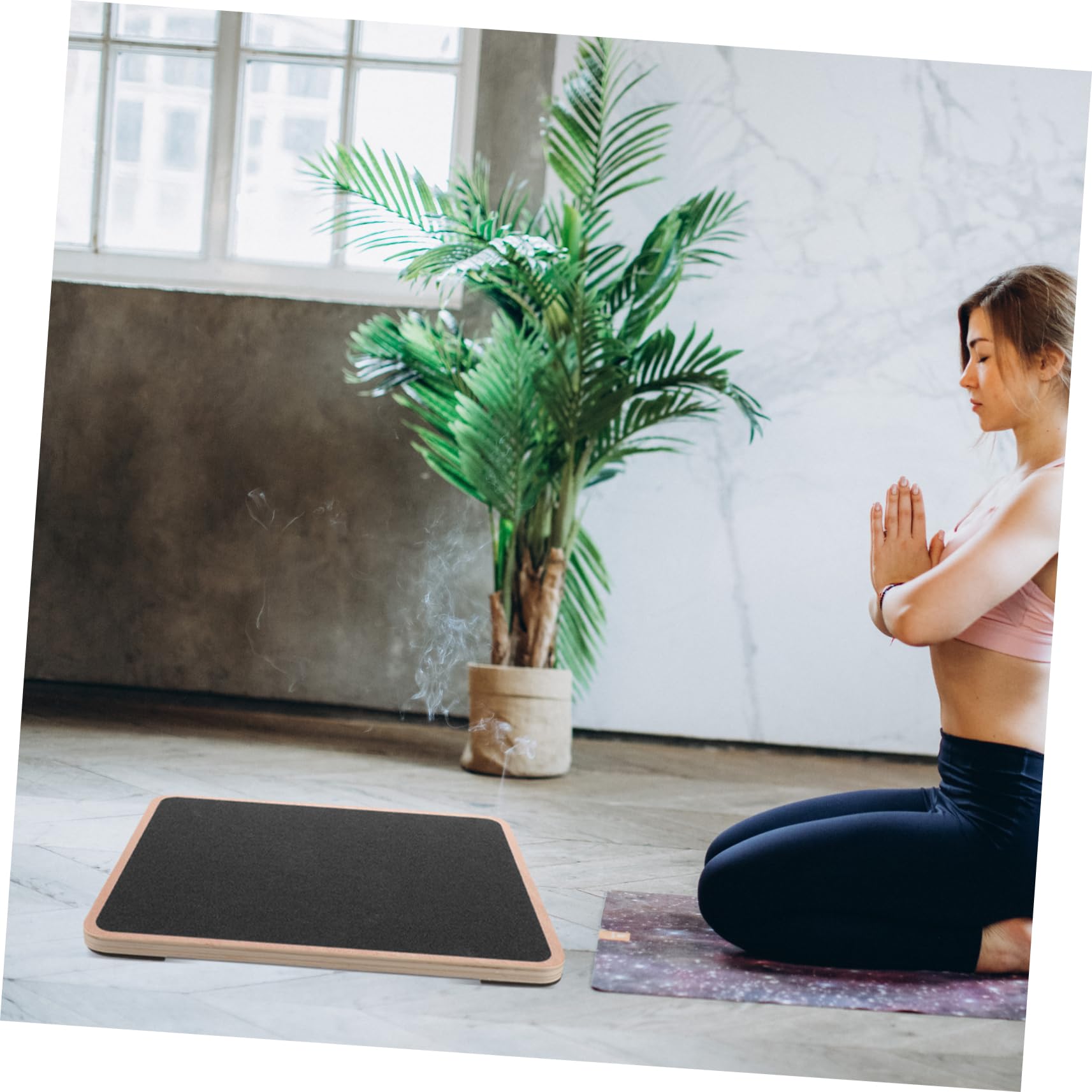 KOMBIUDA Tavola in Legno Quadrata per Adulti, per Yoga e Fitness, Allenamento di Coordinazione e Stabilità, Uso Domestico