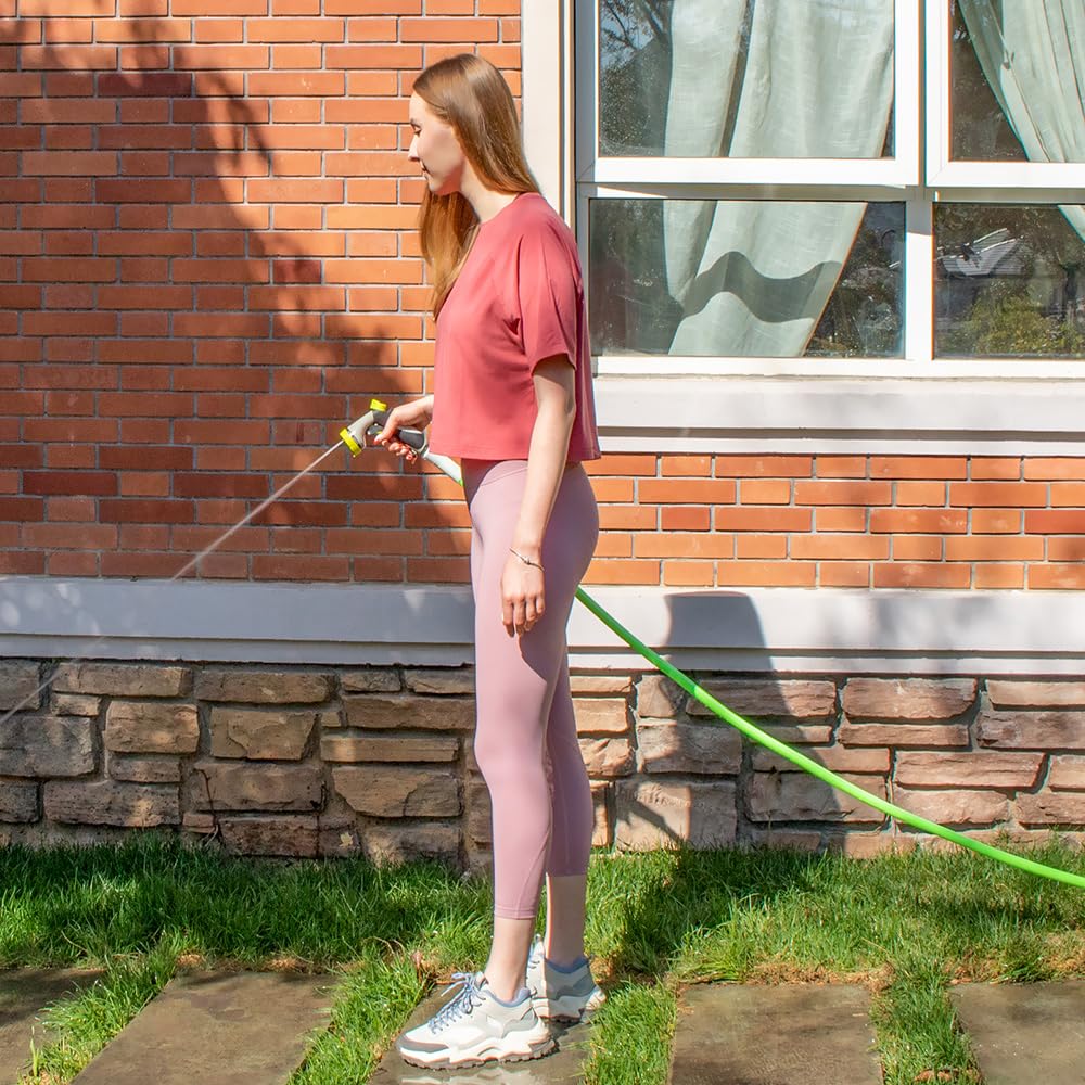 Fevone Tuyau d'arrosage de 7,6 m – Tuyau d'eau à haut débit de 1,6 cm, résistant aux torsions et sans danger pour l'eau potable, pression d'éclatement de 600 psi, tuyau robuste avec raccords en