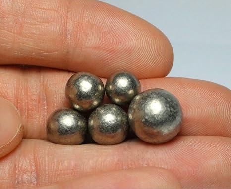 (5) Nickel Metal Balls 99.8% Pure Element 28 Ni Chemistry Science Periodic Table