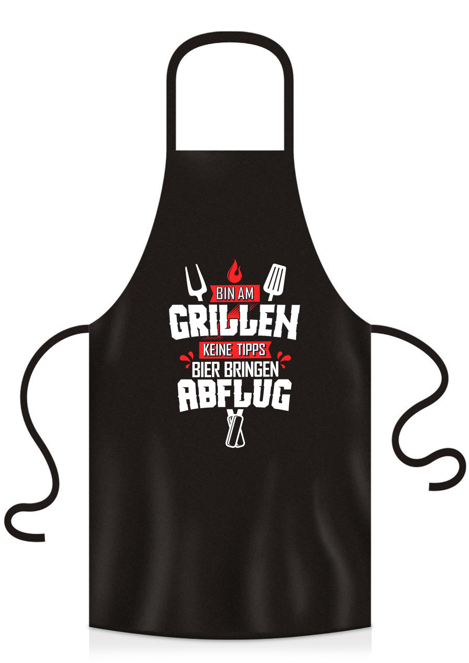 YORA Grillschürze für Männer lustig - Vatertagsgeschenk - Bin am Grillen - Kochschürze Inkl. personalisierbarer Urkunde - lustige Geschenke zum Vatertag (Bin am Grillen)