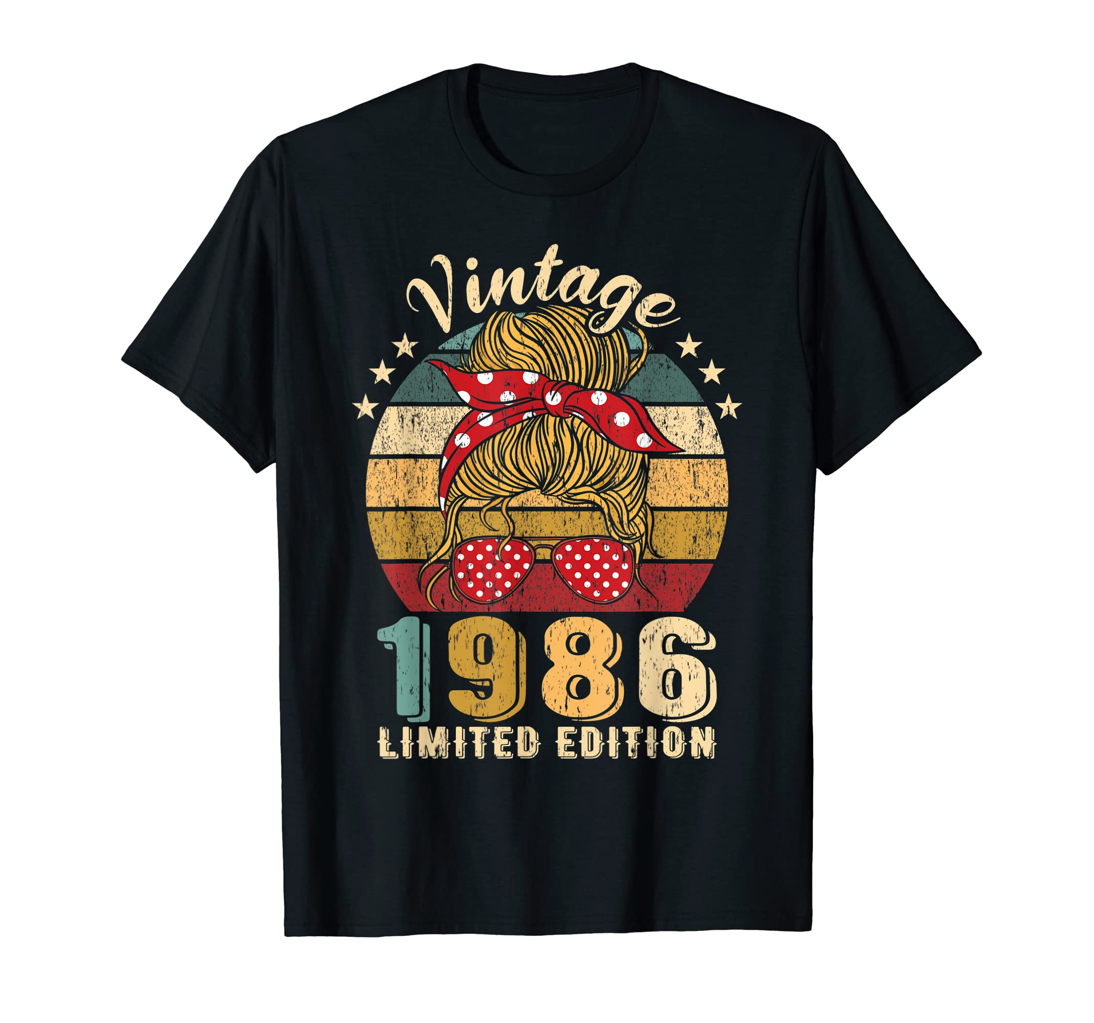 Birthday Gift For Women Vintage Born 1986Vintage 1986 Woman And Girl Retro Born 1986 T-Shirt