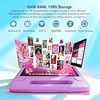 Vista 5 de Tablet infantil de 11 pulgadas Android 15 20GB + 128GB Octa-Core 8000mAh tableta Todder con funda a prueba de caídas, control parental, WiFi 6