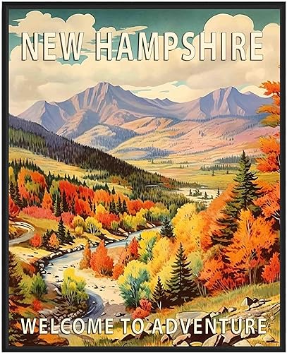 Miniatura 38 de Póster artístico de Tennessee, decoración artística de paisaje retro de Estados Unidos, pintura de montaña y paisaje de aventura para dormitorio,