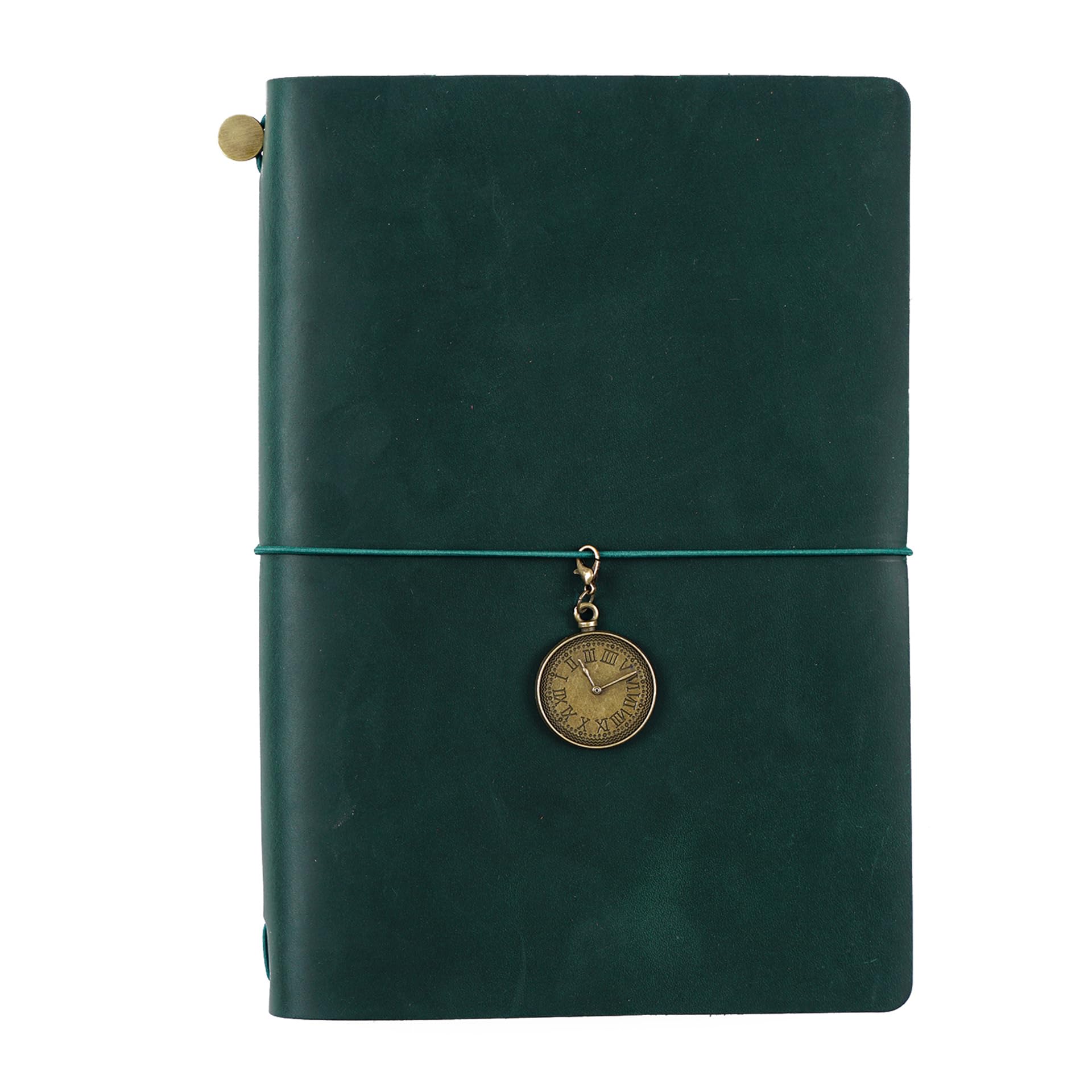 AIGUONIU Genuine Leather TN Travel Notebook Protective Cover Journal Sketchbook Planner Agenda Diary Personal Organizers Noteboo (Green A5)