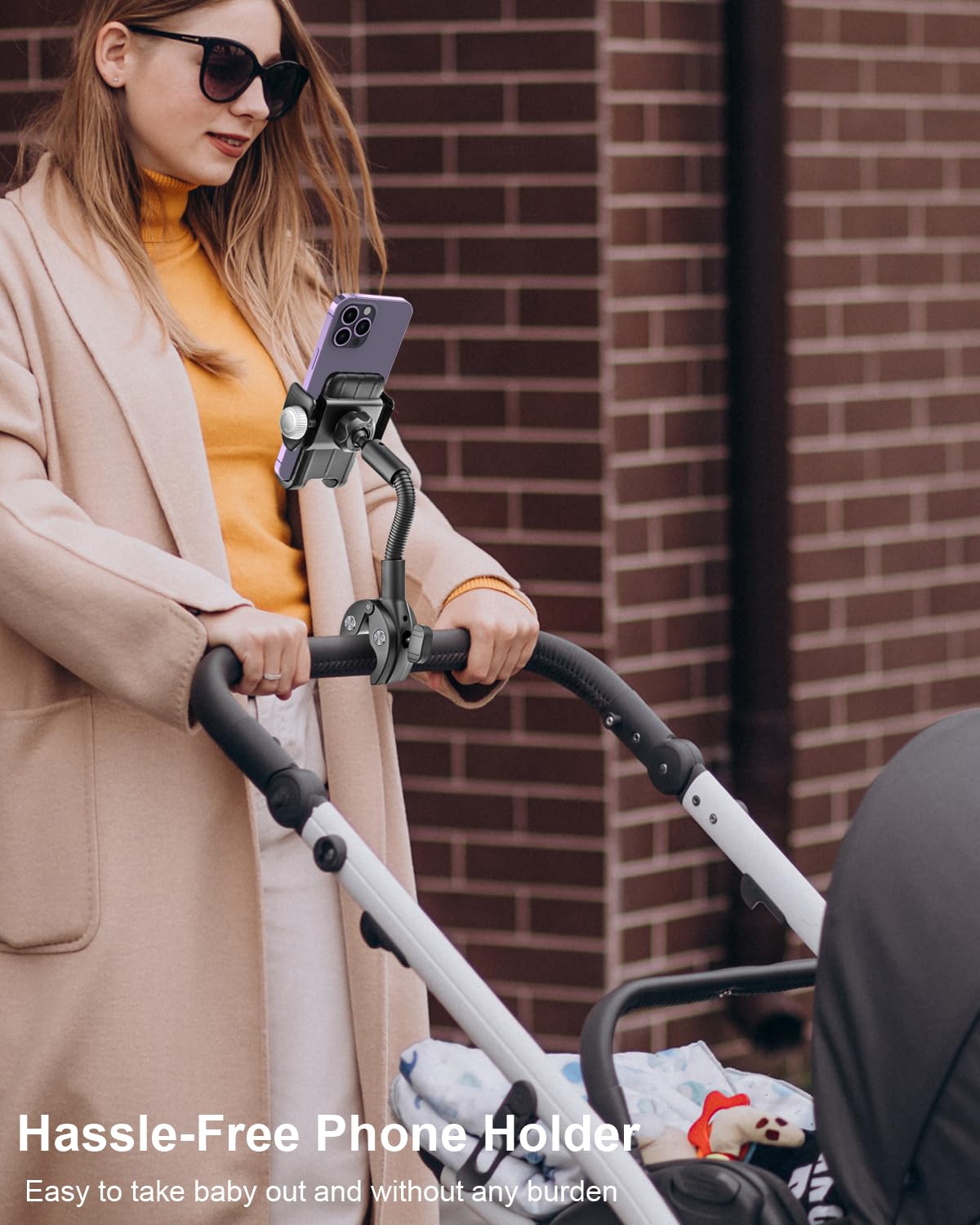 Support de téléphone col de cygne pour vélo d'intérieur