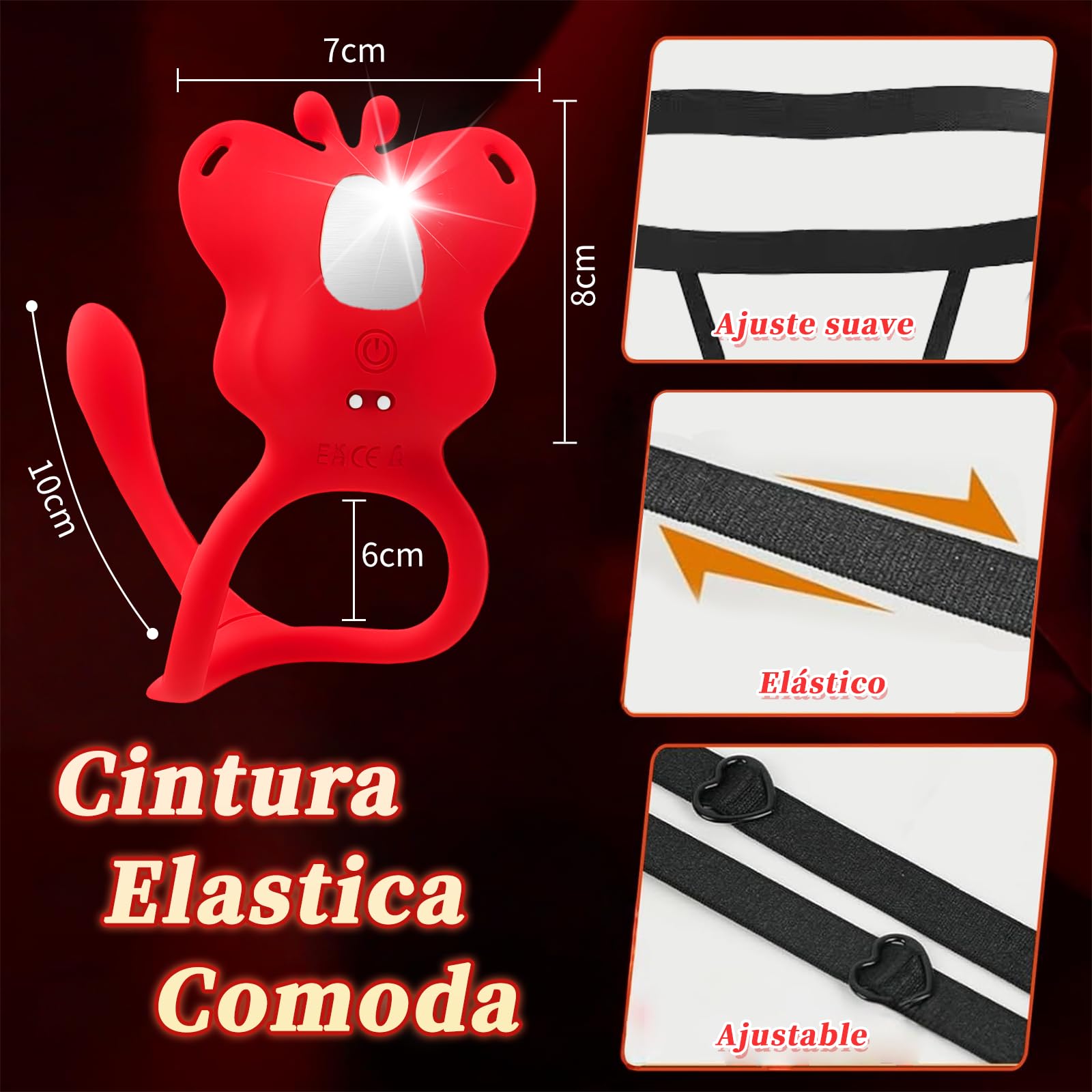 Vibratoreper Donna Stimolatore Clitoride Femminile Professionale Sexytoysys Vibratori Farfalla Coppia Vibratoriper Donne Wireless Mutandine Vibranti Plug Anale Vibrante 10 modalità Strap on, Rosso