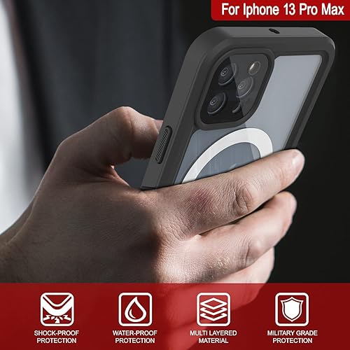 Miniatura 9 de Punkcase Funda impermeable para iPhone 13 Pro Max Serie Extreme Mag Ajuste delgado Certificado IP68 A prueba de golpes Funda de armadura con