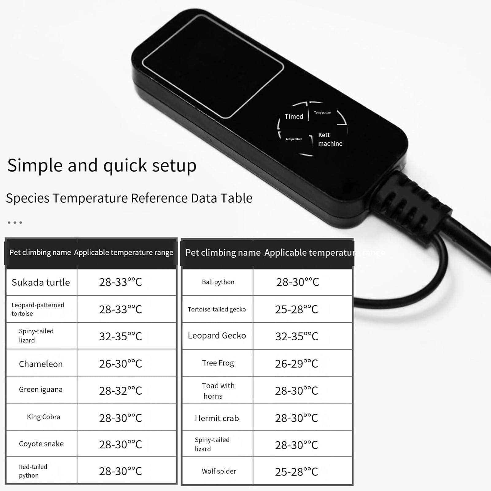 Mata grzewcza dla gadów, regulowana temperatura pod zbiornikiem, terrarium dla żółwi, węży, jaszczurek i gekonów