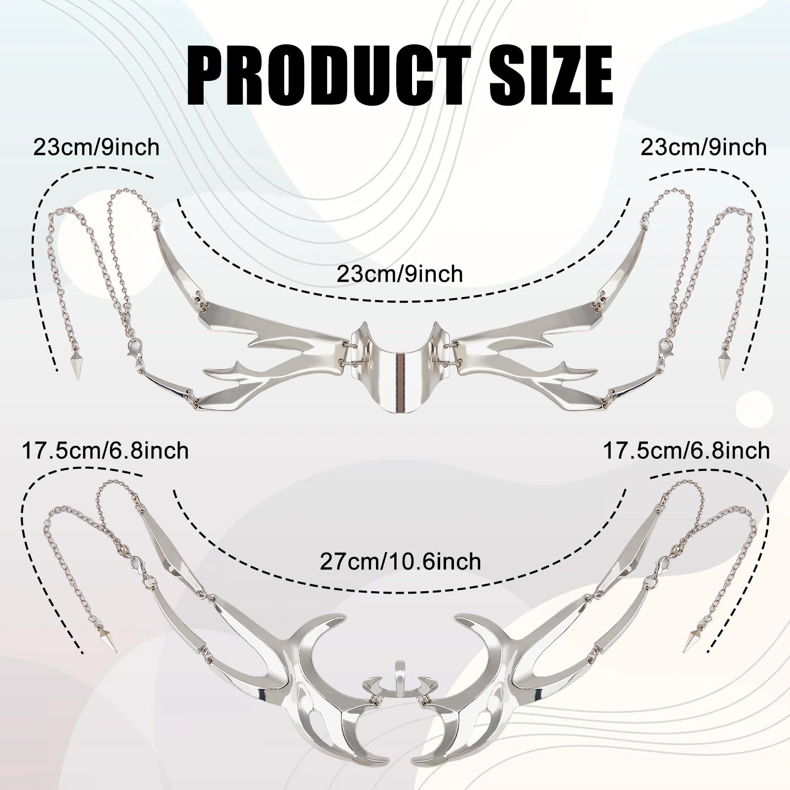 NICENEEDED 2 PCS Munson Punk Mechanical Mask, Irregular Metal Half Mask Face Wear Accessories, Halloween Costume Cosplay Half Mask Face Jewelry for Women and Men