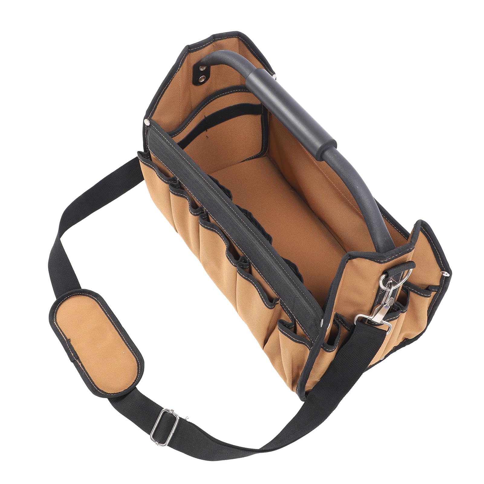 Borsa per Attrezzi da Elettricista Resistente Tessuto Oxford Organizer Aperto con 32 Tasche per Riporre gli Strumenti Materiale per i lavoratori: Tessuto Oxford 1200D