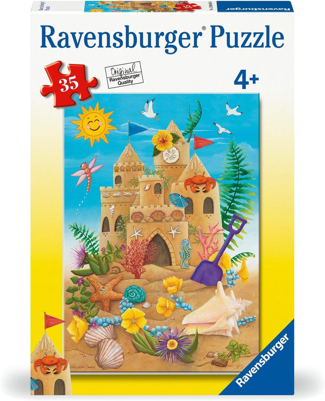 Ravensburger Sunshine Sandcastle - 35 Piece Jigsaw Puzzle for Kids | Summer-Themed Fun | Encourages Creativity and Problem Solving | Eco-Friendly Design