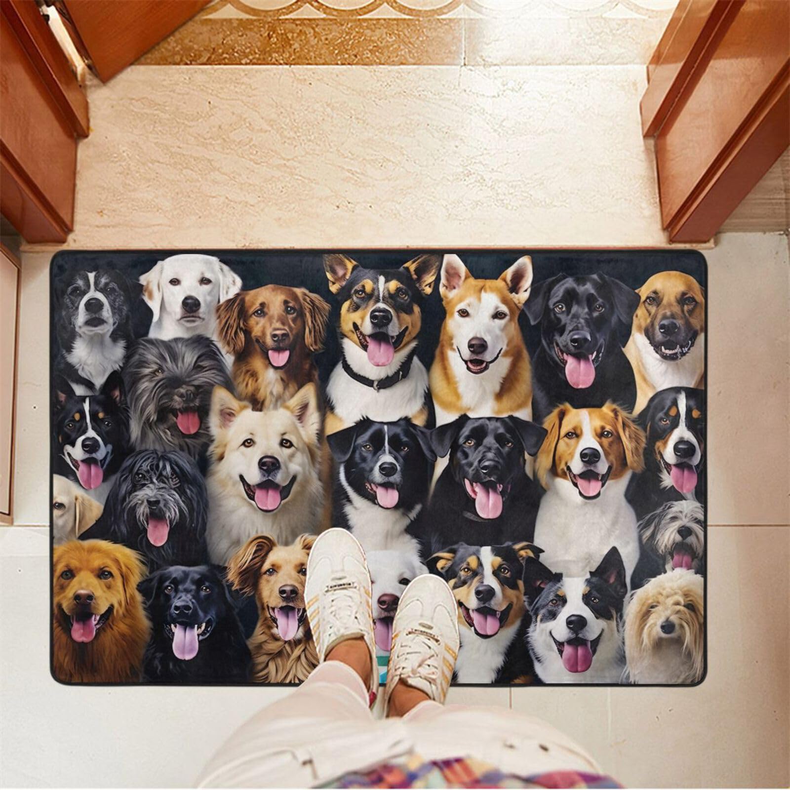 UMIRIKO Funny Dogs Face Kitchen Rug Mats Anti Fatigue Non Slip Mats Kitchen Mats for Floor Kitchen Decor 36x24 Inch 202a6292