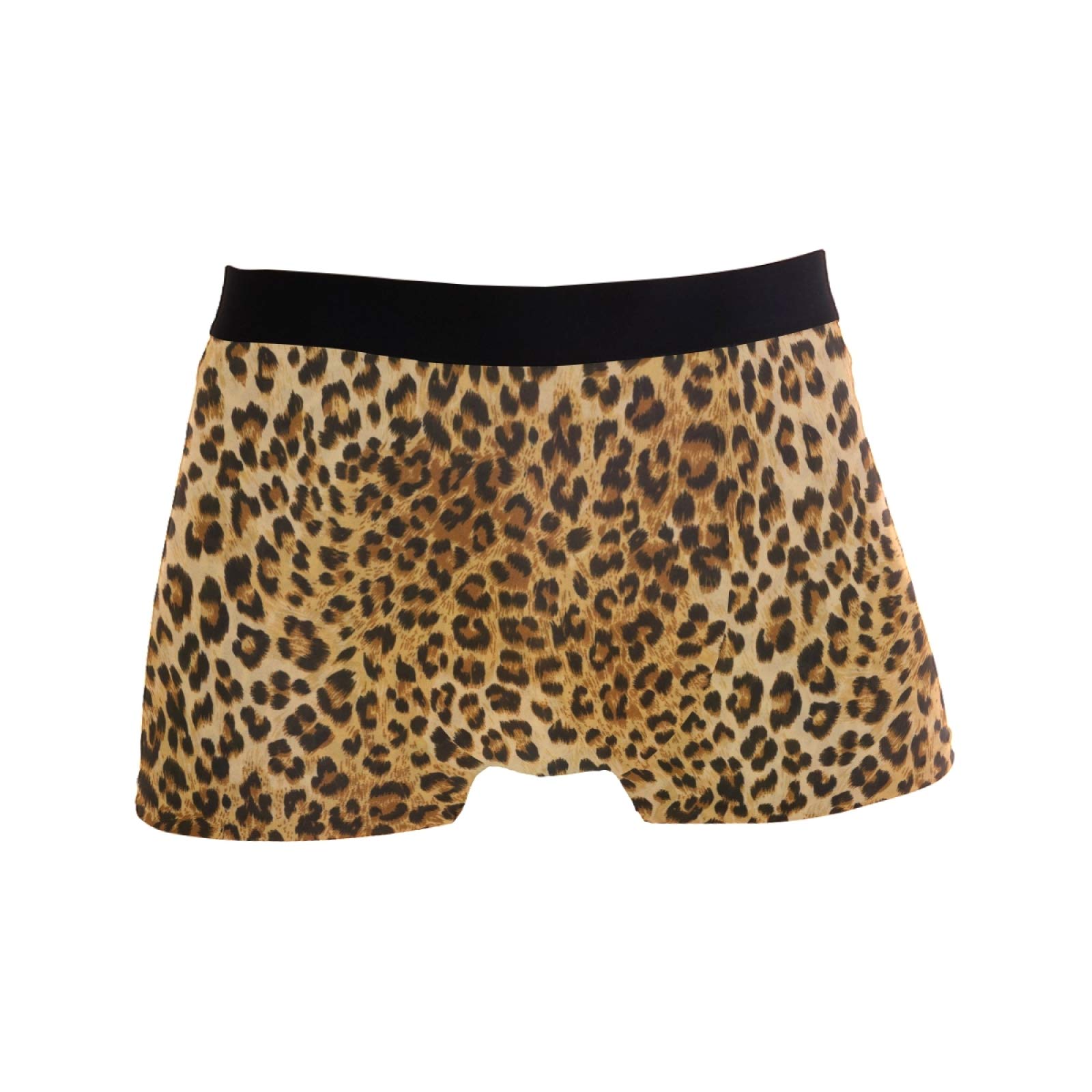 Linomo Men's Boxer Briefs Leopard Print Boxers Shorts Underwear Underpants