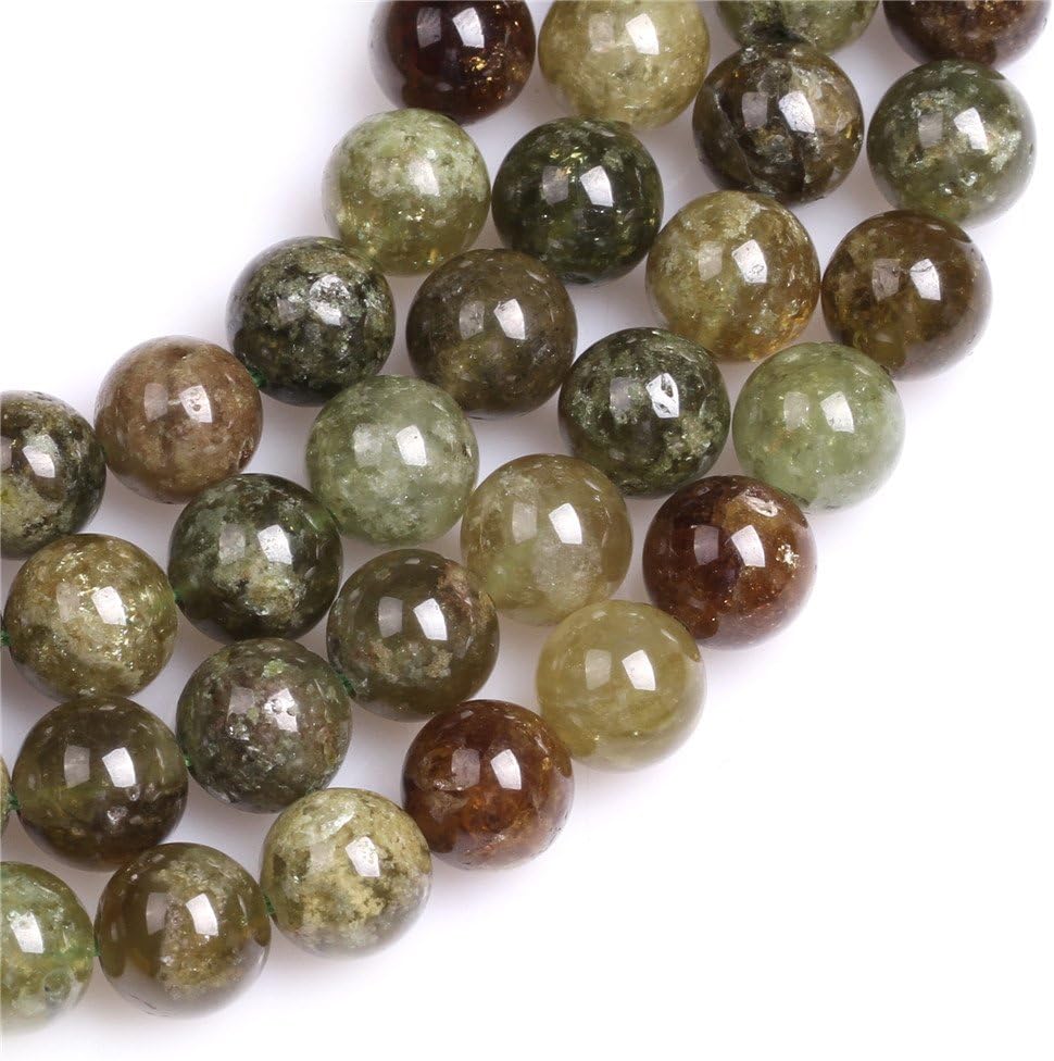 Natural Green Tsavorite Beads for Jewelry Making 15'' (10mm)