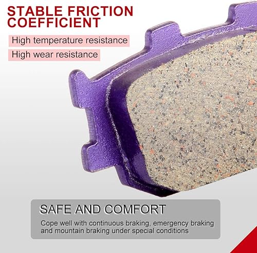 Miniatura 4 de CCIYU Pastillas de freno de motocicleta aptas para Honda, para Suzuki, para Yamaha, pastillas de freno traseras de fibra de carbono