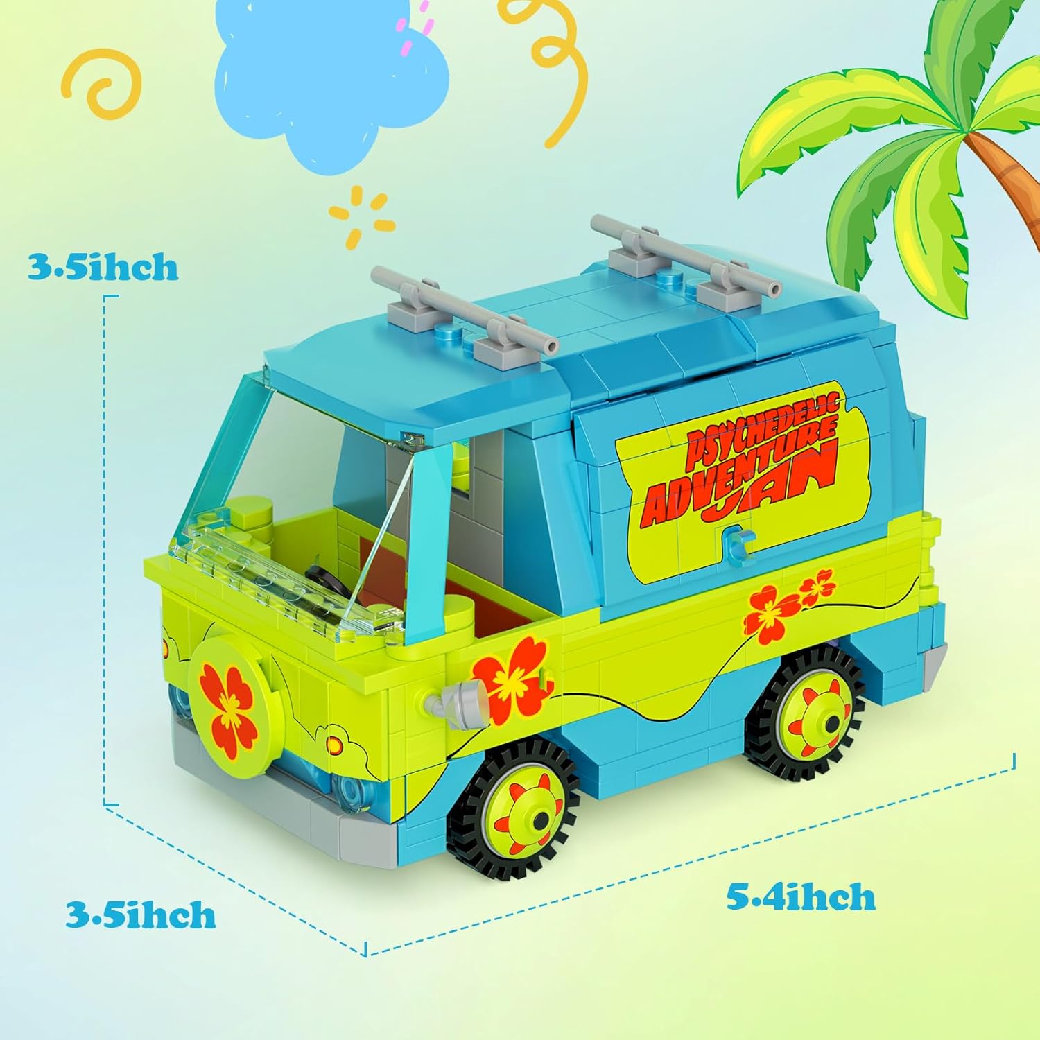 Classic Children Adventure Movie Car Building Blocks Toys, Mysterious Toy Car Compatible with Lego, Toy Set for Movie Fans, Ideal Gift for Kids Boys and Girls 6 Years and Up