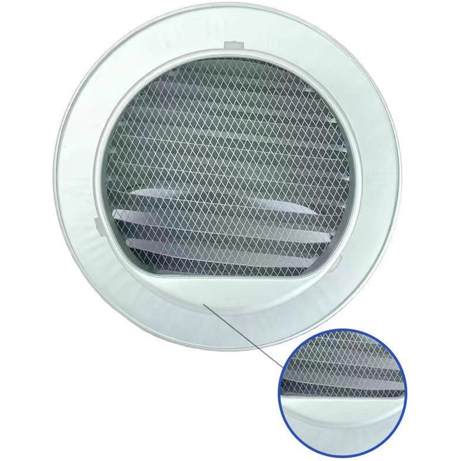 100/150 mm Grille D'aération Ronde en Aluminium avec Filtre À Mailles, Grille de Ventilation Extracteur pour Usage Intérieur et Extérieur(150mm/6inch)