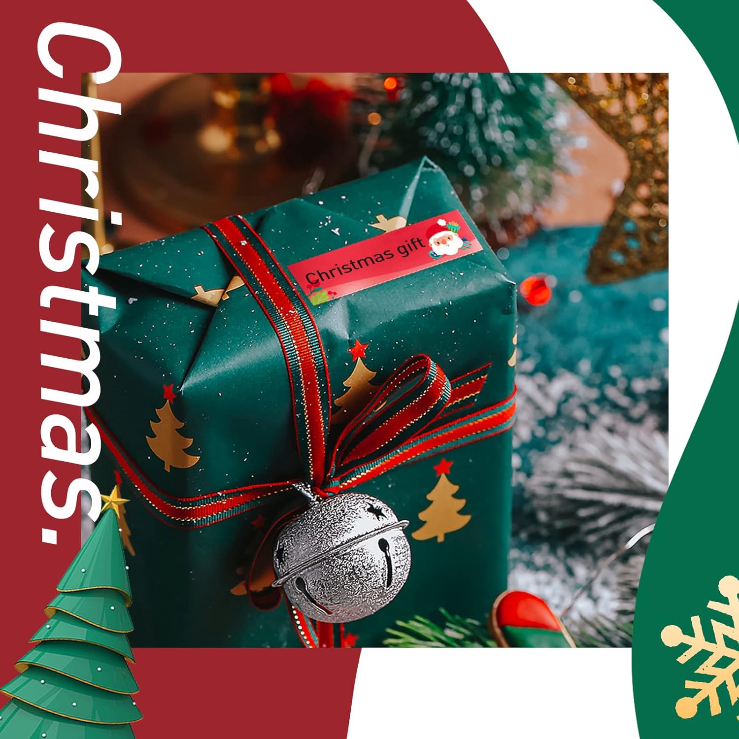 NIIMBOT Thermal Label Stickers (0.55''x1.96'') 130 Sheets/Roll with Christmas Elements, Personalized Refill Tape for D11/D110/D101 Label Makers, Waterproof - Image 6