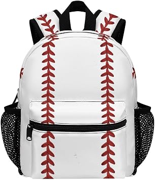 Kids Mini Backpack 12 inch baseball design Backpack Schoolbag Preschool Kindergarten Children Bag Nursery Travel Bag for Toddler Boys Girls Age 3-7