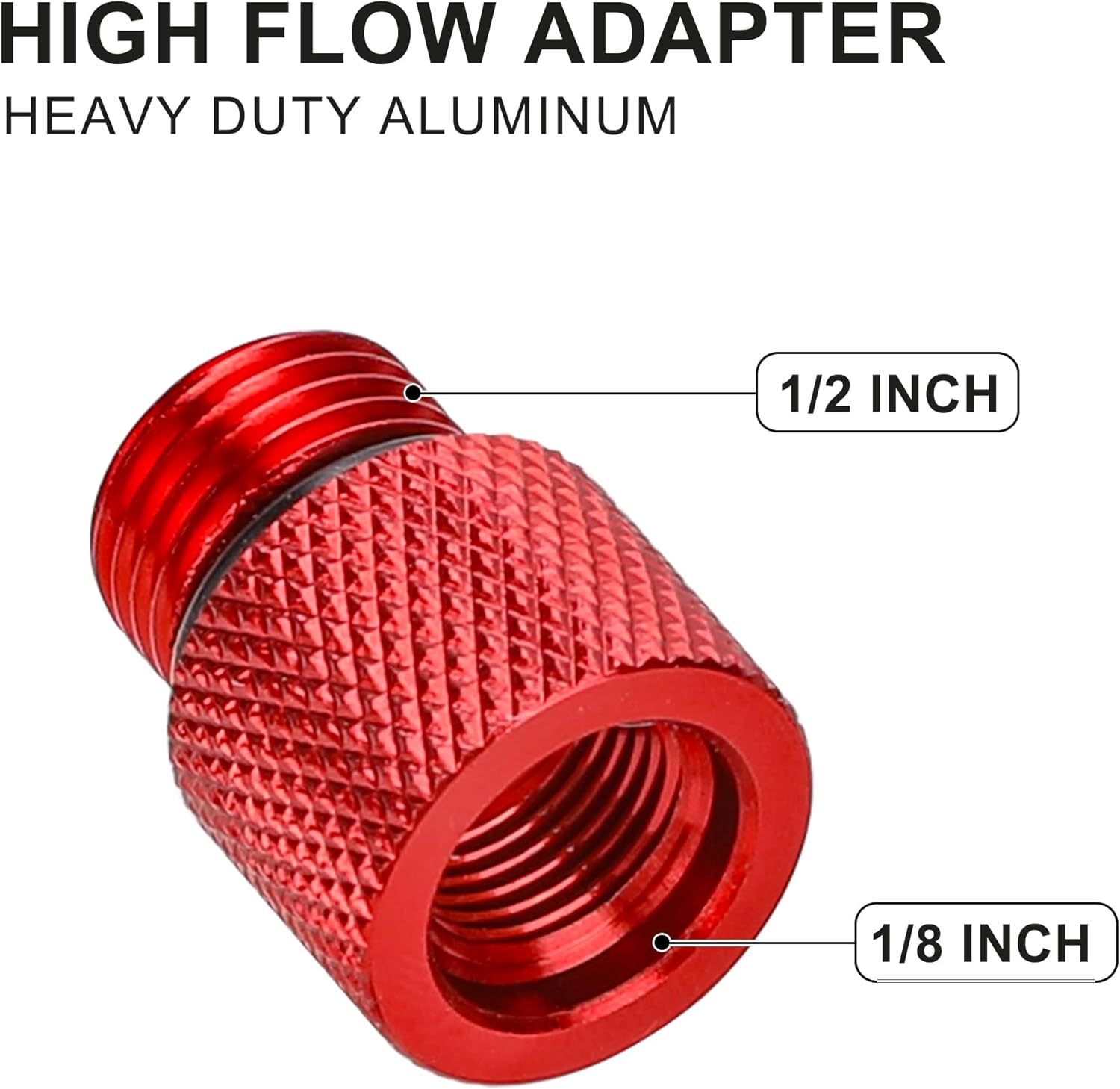 Hromee High Flow Air Blow Gun with 1/8-Inch Rubber Tip Set, Air Dust Gun Nozzle Compressor Accessories with 1/2-Inch Adapter