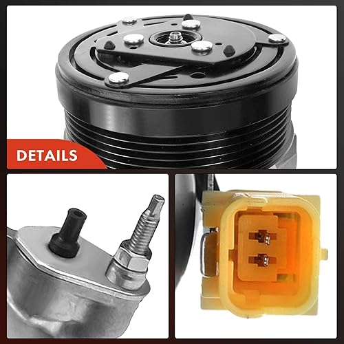 Miniatura 8 de A-Premium Compresor de aire acondicionado de CA con embrague compatible con Mini Cooper 1.6L 2007-2016, Cooper Paceman Countryman1.6L 2011-2016