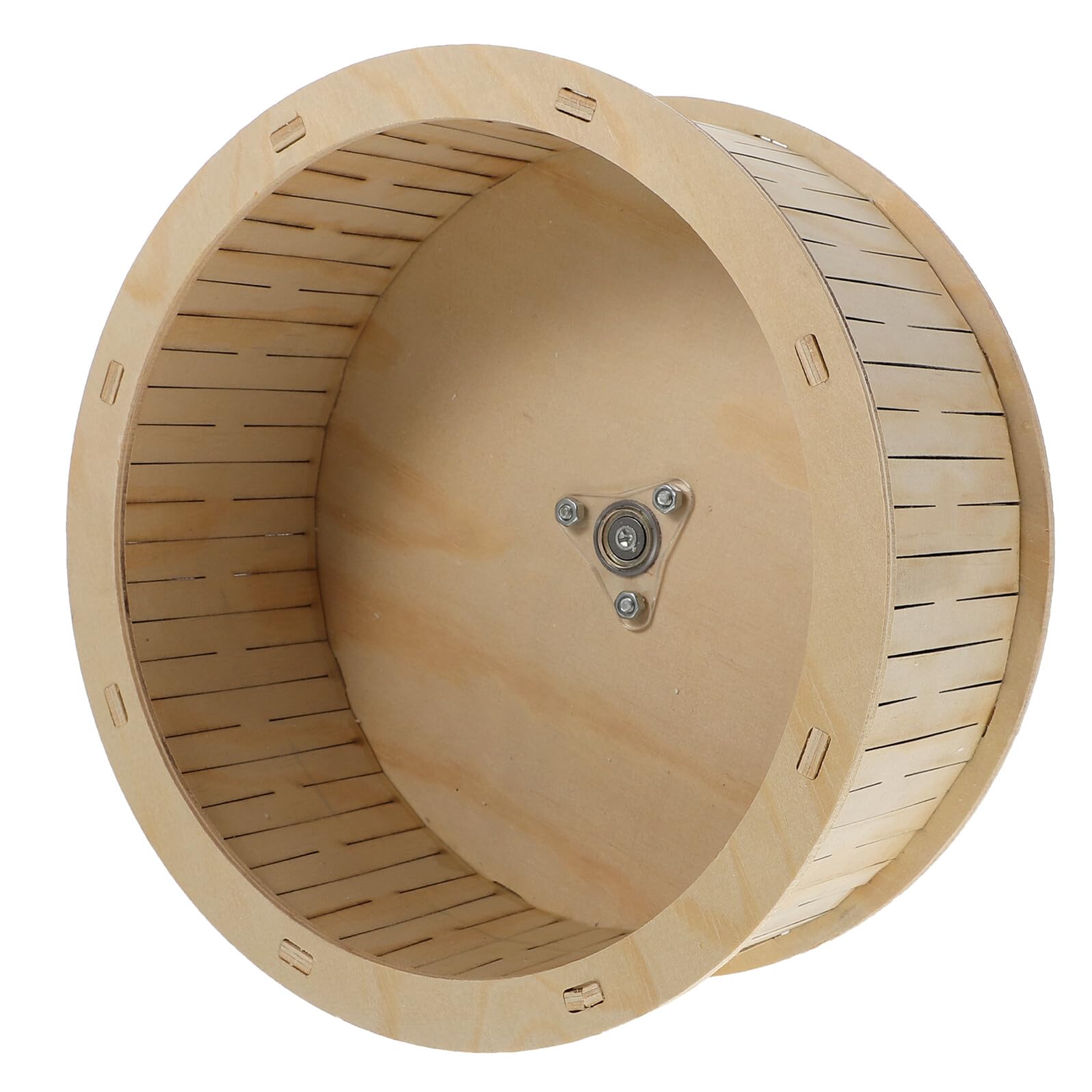 VALICLUD Roue en Bois pour Hamster Silencieuse de 22 CM Roue d'exercice pour Cage à Hamster Naturel pour Chinchilla et Petits Rongeurs Accessoire Anti-Stress Solide