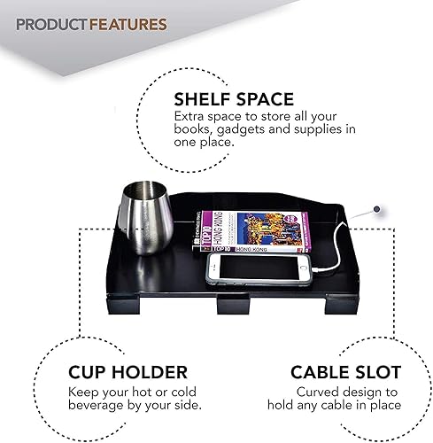 Miniatura 3 de Modern Innovations - Estante de cabecera para cama, dormitorio universitario, estante/organizador de cama para litera superior, bandeja de mesita de