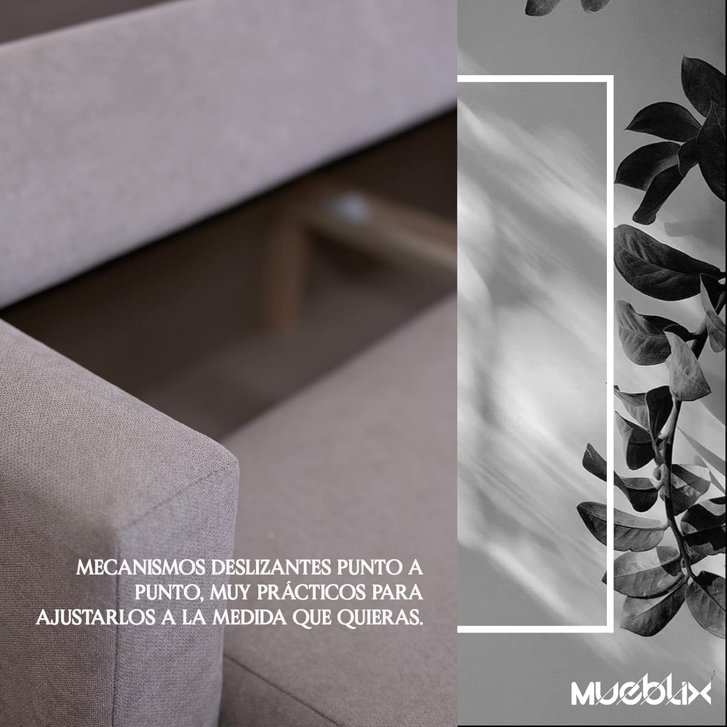 MUEBLIX.COM | Sofa Cama Gondola, 3 Plazas, Sillón Cama, Confortable y Diseño Moderno, Asientos de Espuma de Alta Densidad, Color Beige