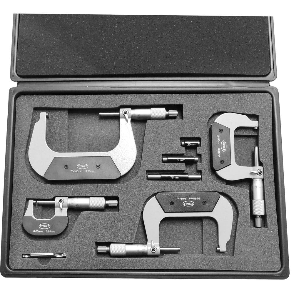 STEINLE 2131 Bügelmessschraube im Satz Messschraube Mikrometer 0-100 mm