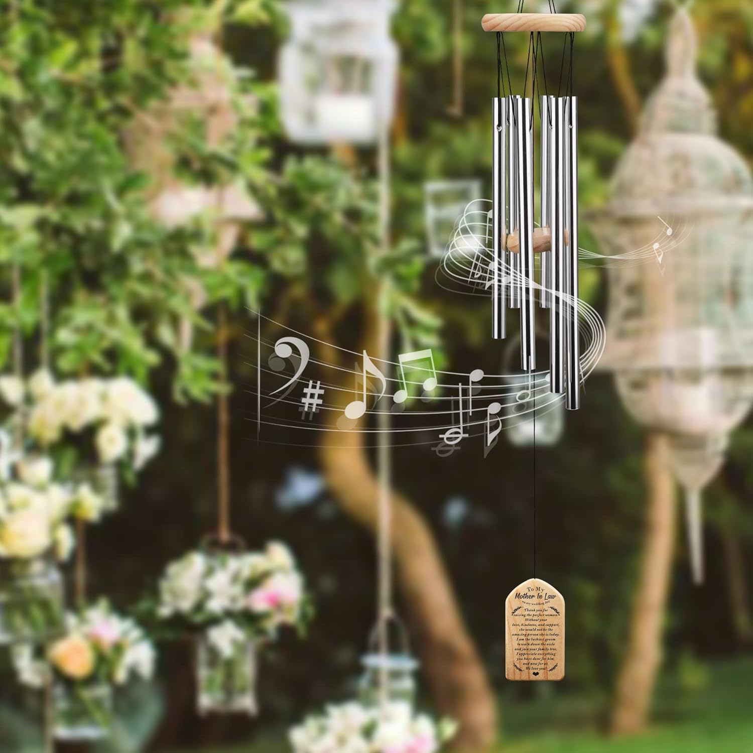 Wedding Gift for Mother of The Bride, Mother in Law Gift from Son in Law, Mother of Bride Wedding Wind Chime, Mother in Law Wedding Keepsake