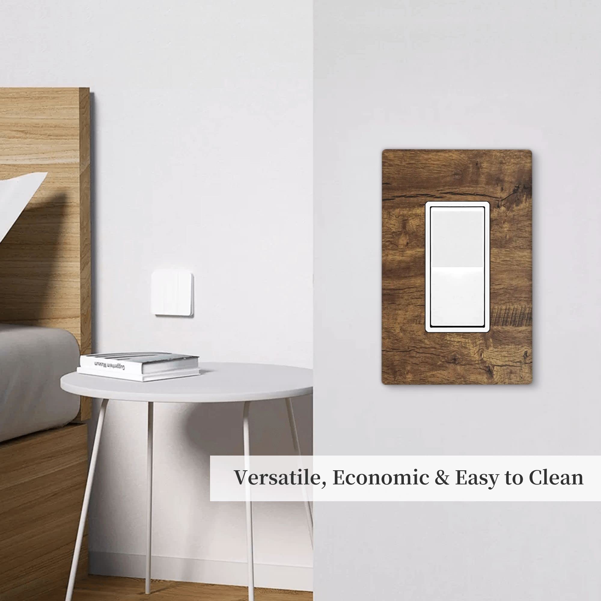 🍂 Placa De Interruptor De Madera De Roble Rústico – 1 Ganga, Estilo Misionero – Hecho A Mano, Muy Bonita (usada En Buen Estado)