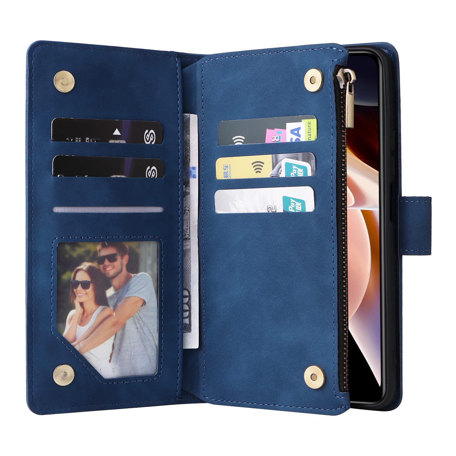 Asuwish Custodia A Portafoglio Per Xiaomi Redmi Note 10 Pro / Pro Max – Pelle Con Motivo Girasole 3D, Incl. Vetro Temperato E Cinturino - 2