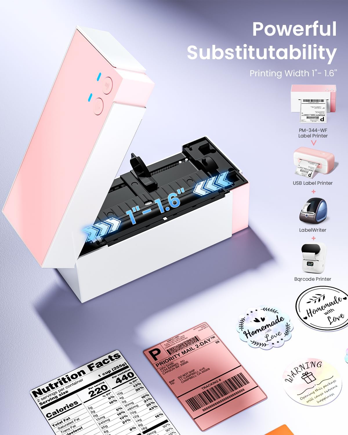 WiFi Thermal Label Printer 4x6 Wireless Shipping Label Printer for Small Business,300DPI Label Printer Machine,Compatible with PC&iPhone,Tiktok,USPS,Shopify - Image 6