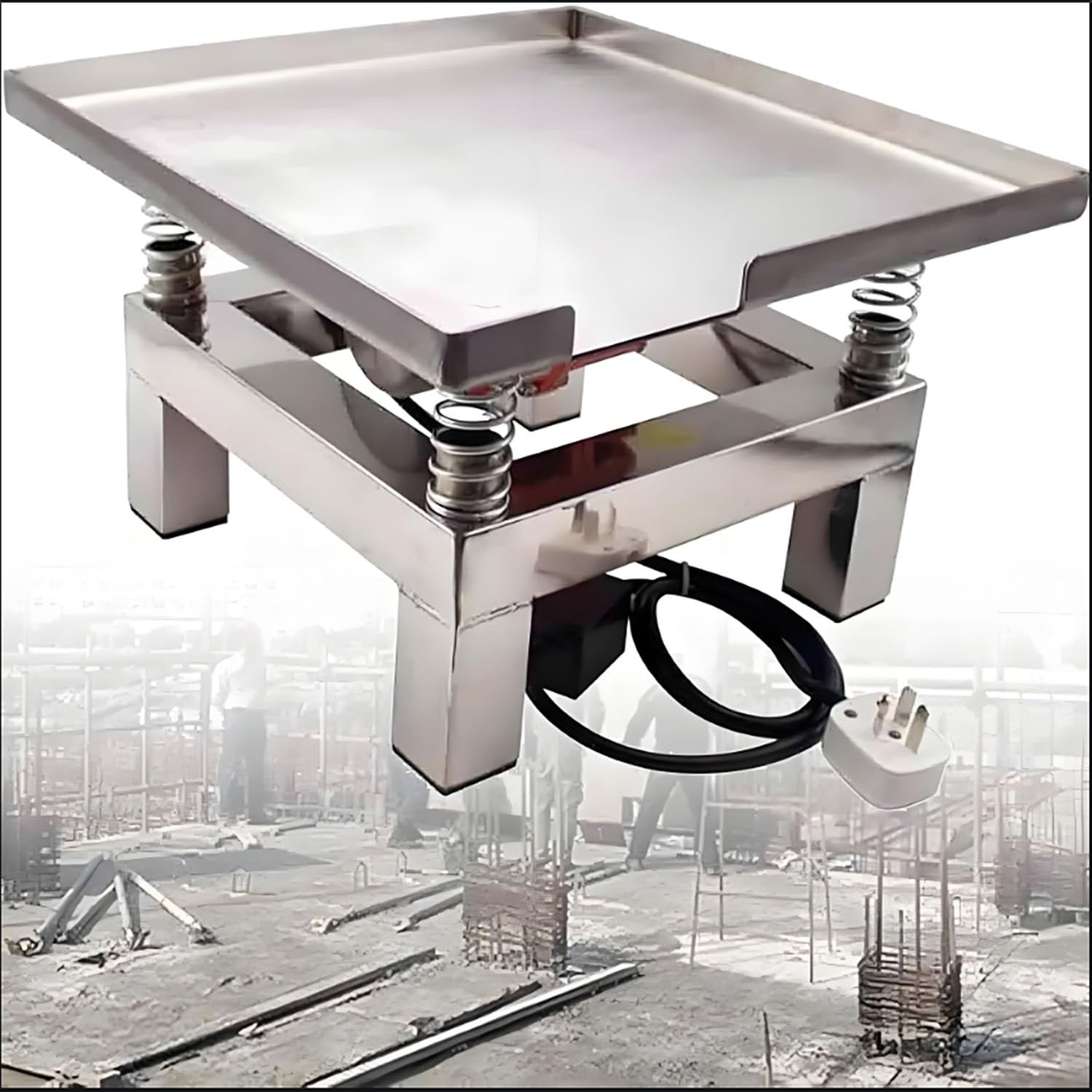 Miniaturowe stanowisko testowe wibracji ze stali nierdzewnej, platforma wibracyjna bloku testowego, platforma wibracyjna do betonu, używana do usuwania pęcherzyków powietrza 220V-35 * 35cm