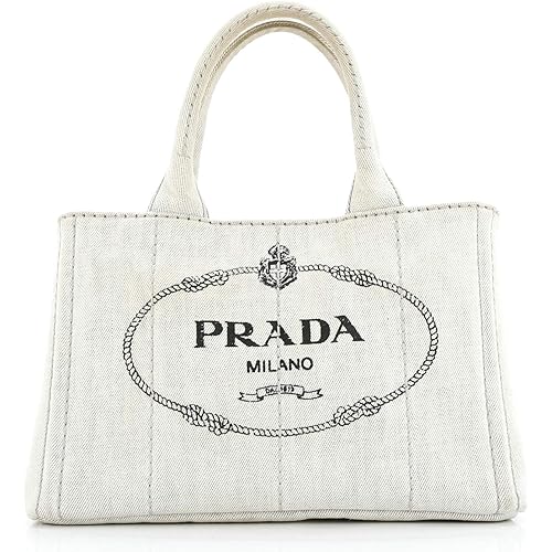 Prada, Pre-Loved Canapa Convertible Tote Denim Mini, Blue