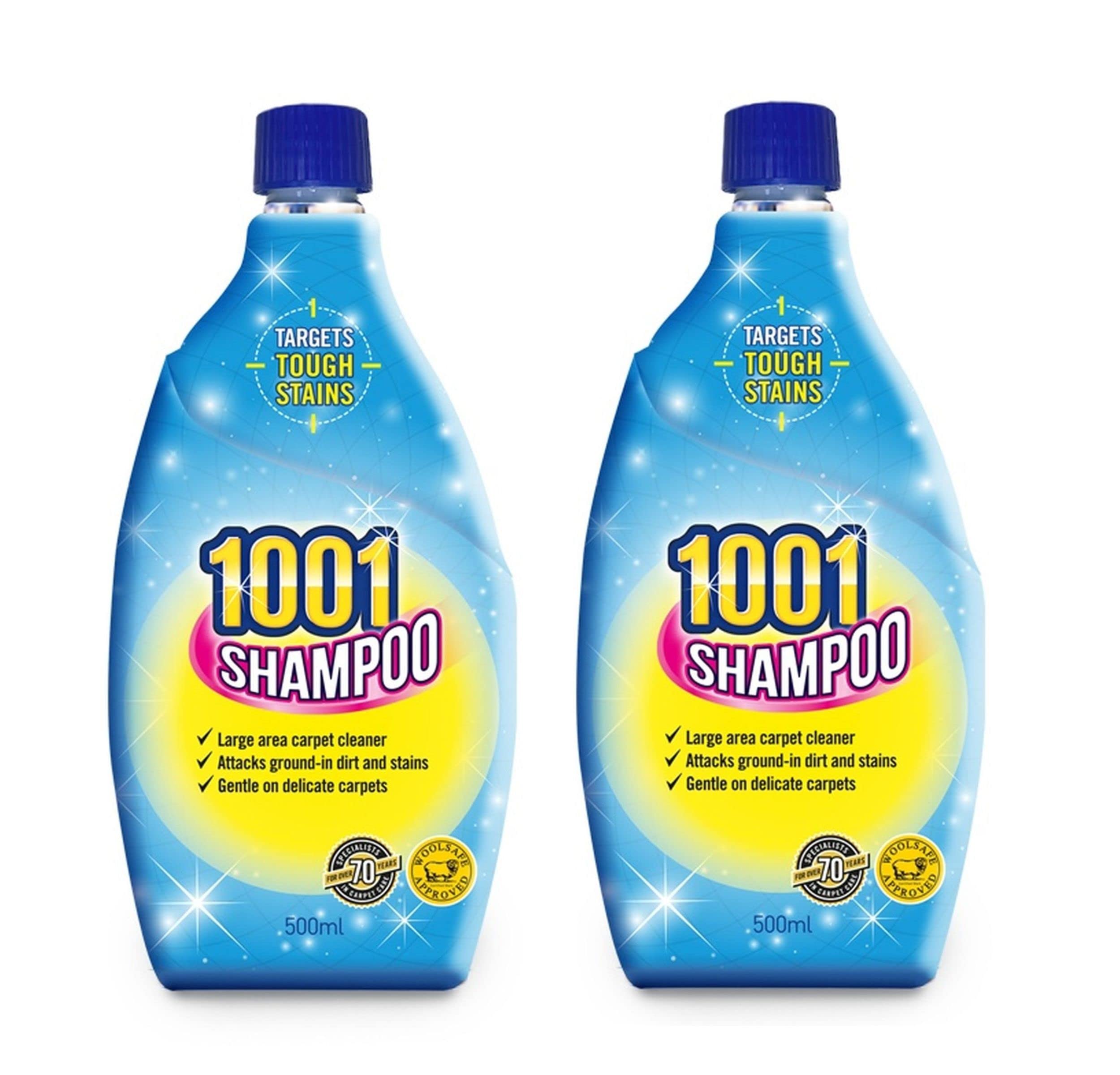 2 x 1001 Carpet Shampoo Hand Cleaner Solution Deep Clean Dirt Stain Remover 500ml