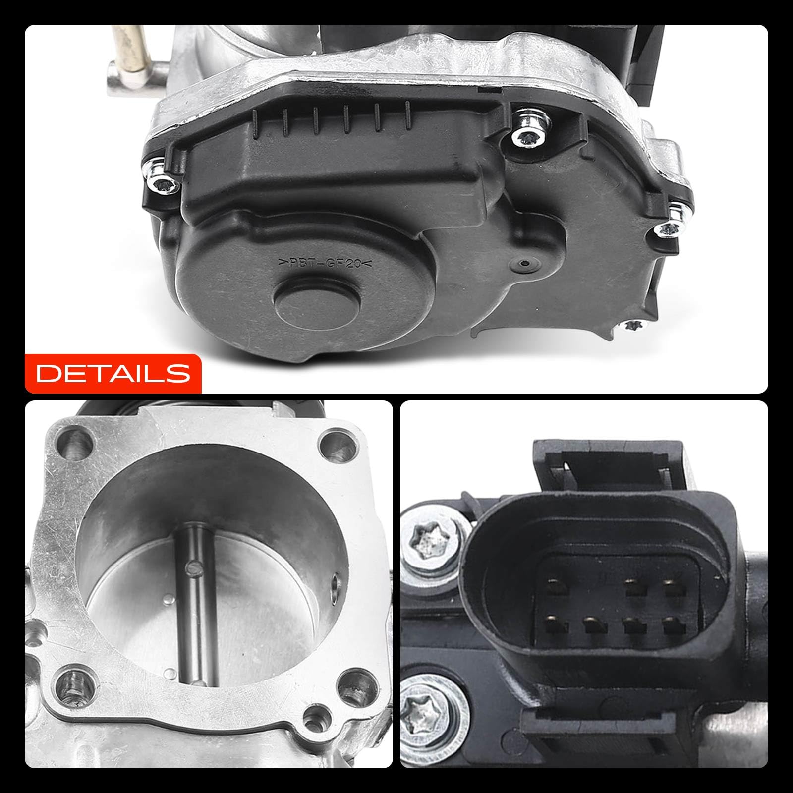 Frankberg Drosselklappe Drosselklappenstutzen Kompatibel mit A3 8L1 1.8L 1996-2003 Oct.avia I 1U2 1.8L 1997-2010 Golf IV Variant 1J5 1.8L 2000-2006 Benzin Replace# 06A133063G