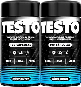 Kit 2x Body Nutry - Vitaminas e Minerais Pote 120 capsulas com Boro Magnésio Zinco Niacina Cálcio Vitamina B12 e B6 Suplemento Natural