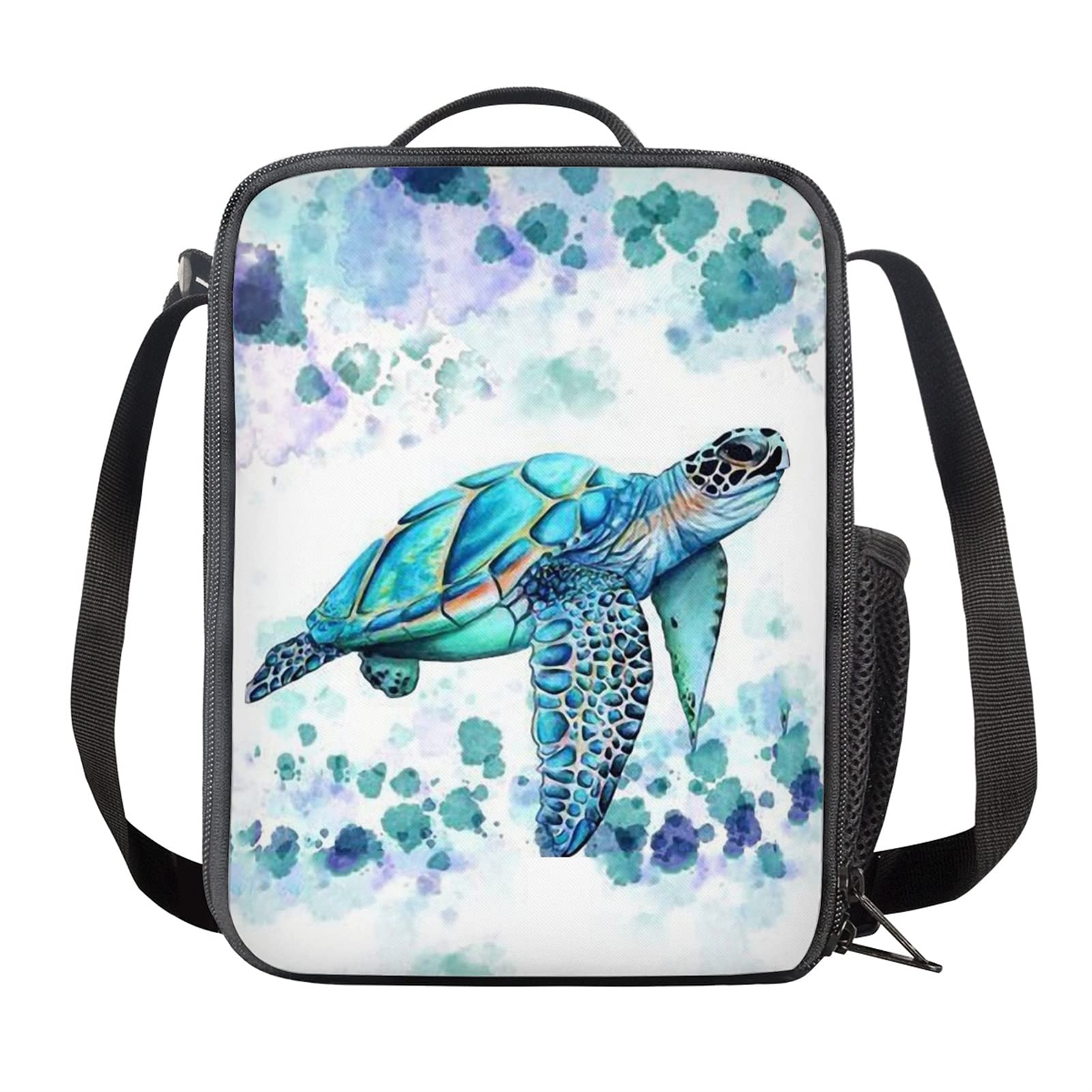 HELLHERO Sea Turtle Lunch Bag Insulated Lunch Box Durable Cooler Bags Food Storage Pouch Meal Holder for Kids Adults Women Men School Daycare Office โ image 1