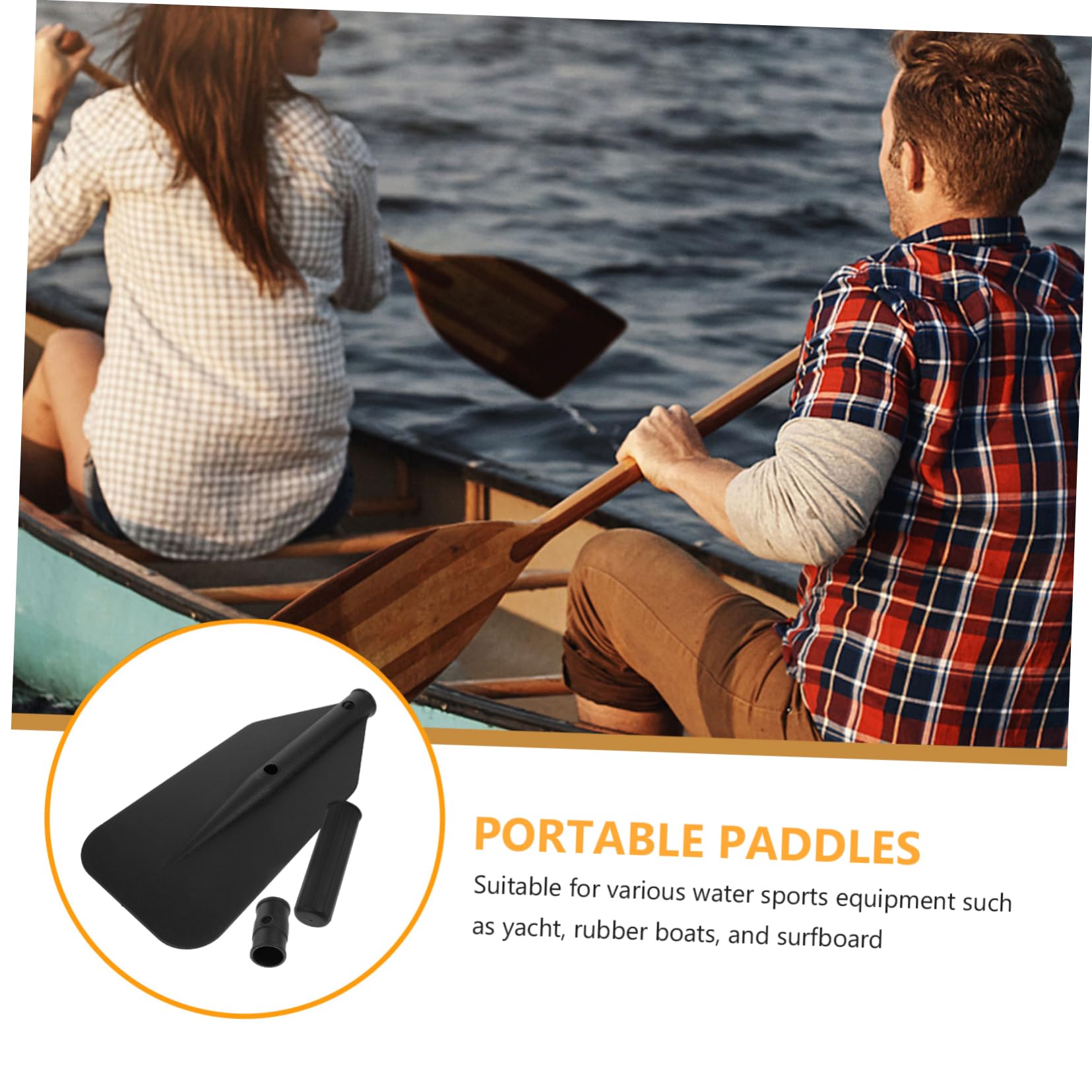 KOMBIUDA Kayak Paddle 3pcs Set Lightweight Easy to Assemble for Boating Surfing Floating