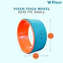 Vixen yoga wheel TPE for Straching Men & Women Exercise Roller Yoga Equipment for Home Workout, Yoga ABS Wheel For Strenght & Stability | Eco-Tpe For Caushion & Comfort. (Teal Orange, 12 Inch) gallery image