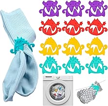 Pack of 36 Sock Clips for Washing Machine and Dryer, Sock Holder with Hooks, Sock Sorter, Socks with Sock Clip, Directly Into the Drawer Without Folding (4 Colours)