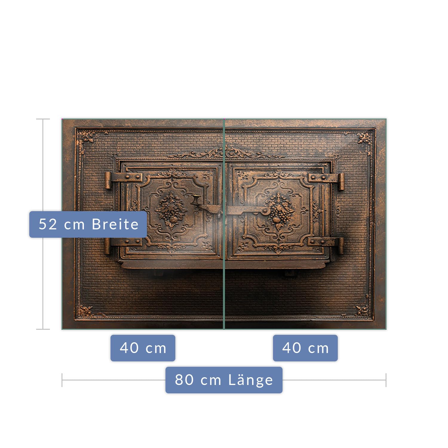 Herdabdeckplatte Abdeckung Ceranfeld Abdeckplatte Schneidebrett 2-Teilig 80x52 Textur Braun Spritzschutz Glasplatte Ceranfeldabdeckung Schutz Herdschutz Sicherheitsglas Glasschneidebrett 2x40x52