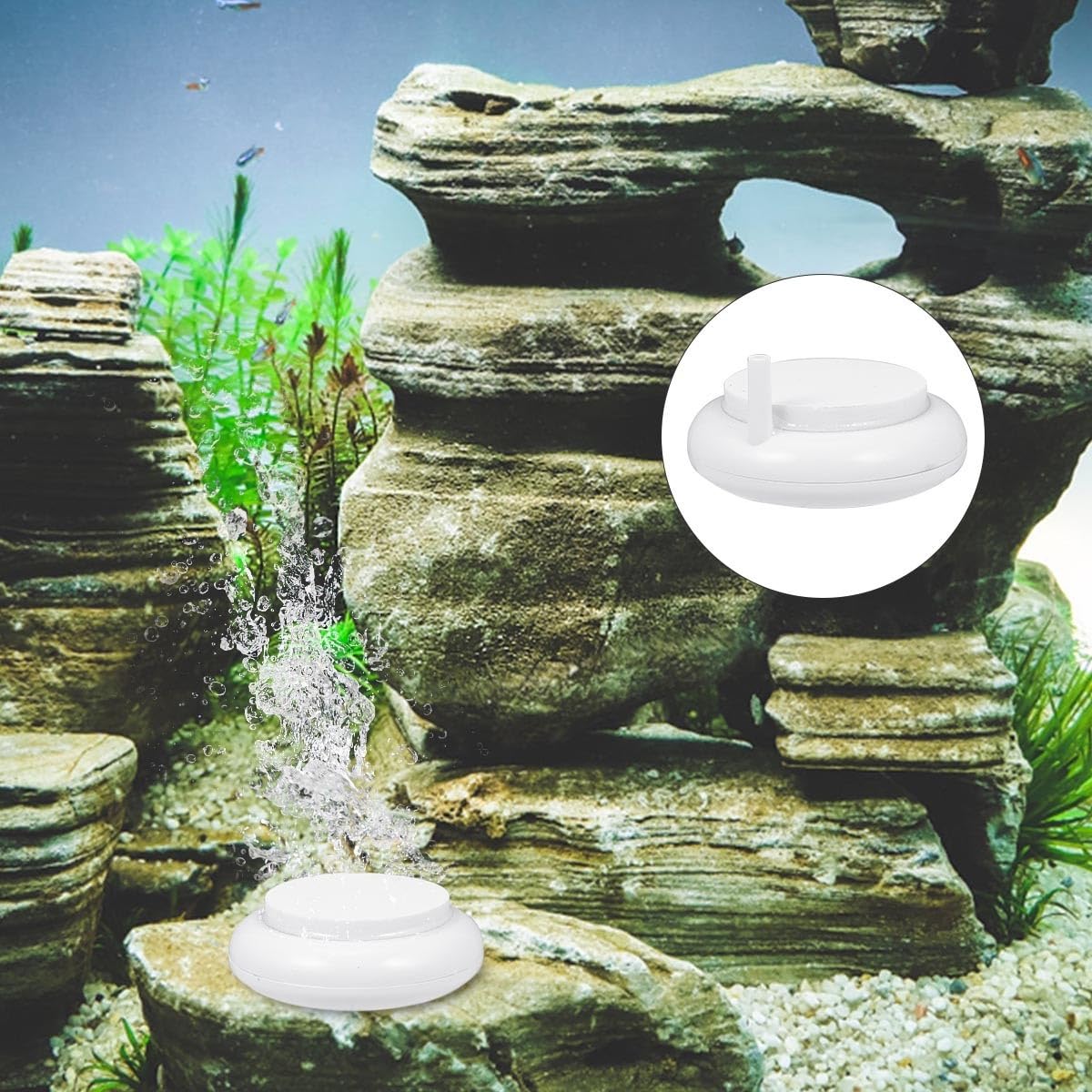 FOMIYES 8stücke Runde Luftstein Für Aquarien Hochauflösender Sauerstoffdiffusor Für Fischteich Und Aquarium Leiser Bubbler Luftpumpe Zubehör Nano-luftstein Für Belüftung