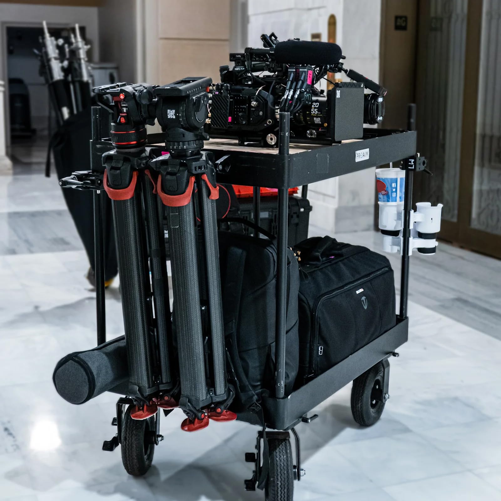 Carrello per videocamera Proaim bowado pro 36 pollici per produzione video per registi, videomaker e fotografi (CT-BWDO-PRO-36)