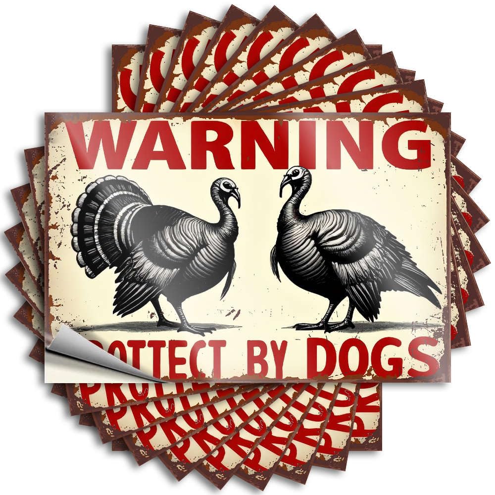 Warning: Protect By Dogs Saying Stuff for Boys Room | Cozy Tumbler Removable Decal Pack(12X18CM)