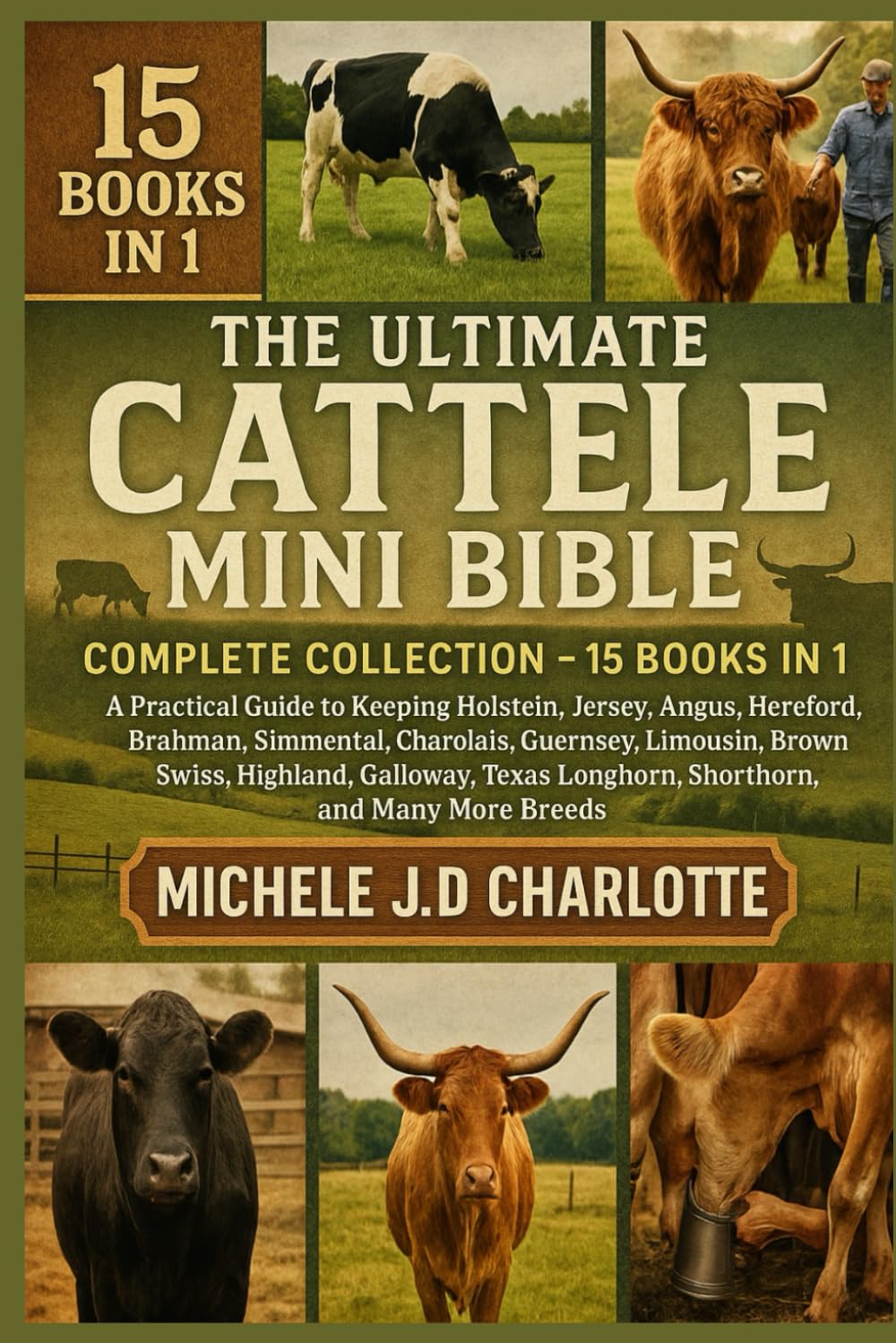 THE ULTIMATE CATTLE MINI BIBLE: COMPLETE COLLECTION — 15 BOOKS IN 1: A Practical Guide to Keeping Holstein, Jersey, Angus, Hereford, Brahman, ... Highland, Galloway, Texas Longhorn, Shorthorn