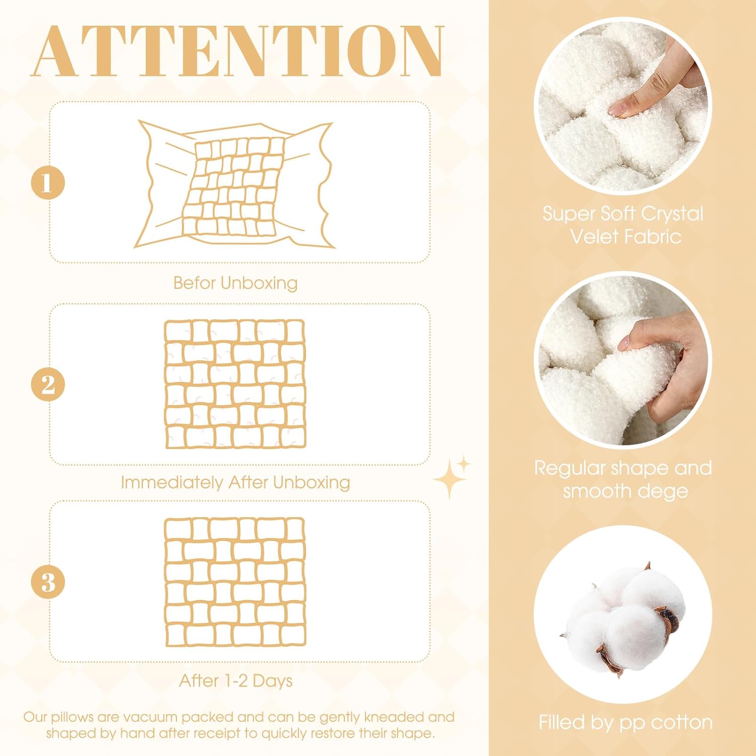 Wenqik 2 Pcs Knot Pillows Square Knotted Plush Throws Soft Accent Pillows Decoration Cushion for Couch Home Office Living Room Bedroom Bed Sofa Decor, 12'' x 13''(Black,Crystal Velvet)