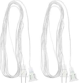 VICASKY Extension Accessory Lighting Portable - 2 Pcs String Extension Lights Clear Cable Cord Plug Invisible Light Accessory Extender Wire for Lamp Indoor Outdoor Lighting Portable Line